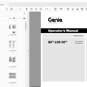 Genie SX-135 XC Operator's Manual 1301106 - PDF DOWNLOAD
