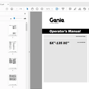 Genie SX-135 XC Operator's Manual 1301107 - PDF DOWNLOAD