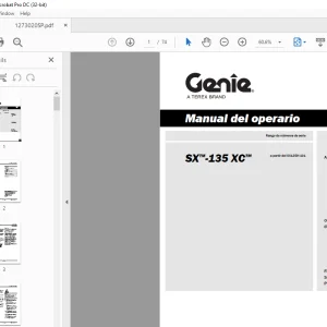 Genie SX-135 Xc Manual del operario 1273020SPGT