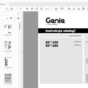 Genie SX-150 SX-180 Instrukcja obsługi 1292555PO - PDF DOWNLOAD
