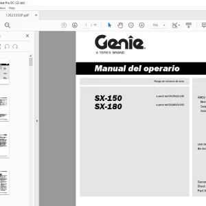 Genie SX-150 SX-180 Manual del operario -PDF DOWNLOAD (Spanish)