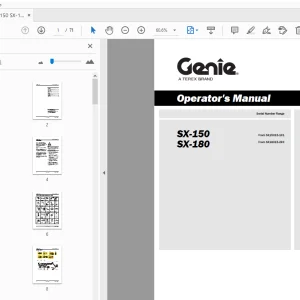 Genie SX-150 SX-180 Operator's Manual 1262336 - PDF DOWNLOAD