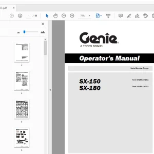 Genie SX-150 SX-180 Operator's Manual 1262337 - PDF DOWNLOAD