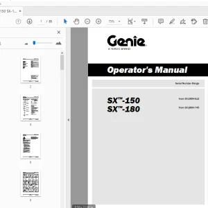 Genie SX-150 SX-180 Operator's Manual 1292555 - PDF DOWNLOAD