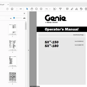 Genie SX-150 SX-180 Operator's Manual 1292556 - PDF DOWNLOAD
