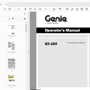 Genie SX-180 Operator's Manual 1258939 - PDF DOWNLOAD