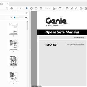 Genie SX-180 Operator's Manual 217927 - PDF DOWNLOAD