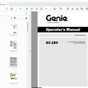 Genie SX-180 Operator's Manual 217928 - PDF DOWNLOAD