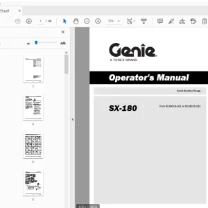 Genie SX-180 Operator's Manual 217929 - PDF DOWNLOAD
