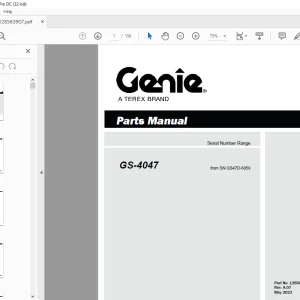 Genie Scissors Lift GS-4047 Parts Manual 1285639GT
