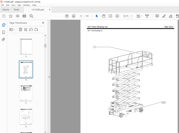 Genie Scissors Lift GS-4655 Parts Manual 1312093GT PDF - HeyDownloads ...