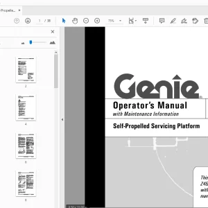 Genie Self-Propelled Servicing Platform Operator's Manual PDF