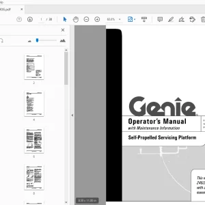 Genie Self Propelled Servicing Platform Operator's Manual 82906 - PDF