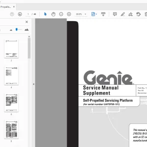 Genie Self Propelled Servicing Platform Repair Manual (Supplement) PDF