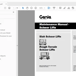 Maintenance Manual for Genie Slab & Rough Terrain Scissor Lifts PDF