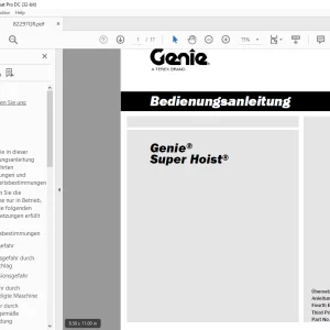 Genie Super Hoist Bedienungsanleitung 82297 PDF