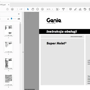 Genie Super Hoist Instrukcja obsługi 1314197PO - PDF DOWNLOAD