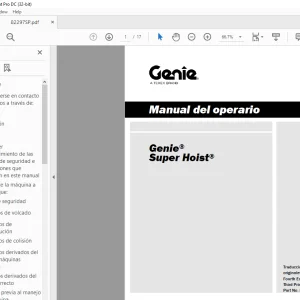 Genie Super Hoist Manual del operario 82297SPGT - PDF DOWNLOAD (Spanish)