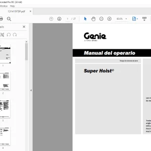 Genie Super Hoist Manual del operario PDF