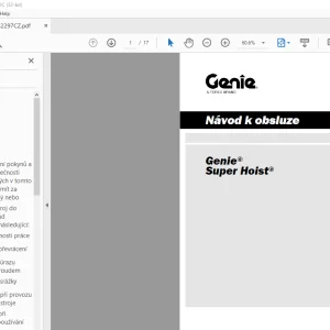 Genie Super Hoist Návod k obsluze- PDF DOWNLOAD (Czech)