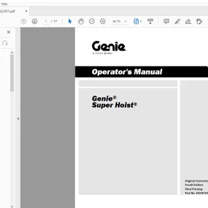 Genie Super Hoist Operator's Manual 82297 - PDF DOWNLOAD