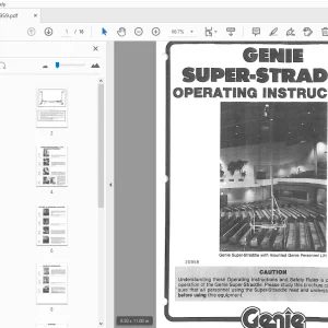 Genie Super Straddle Operating Instructions Manual 20959 - PDF DOWNLOAD
