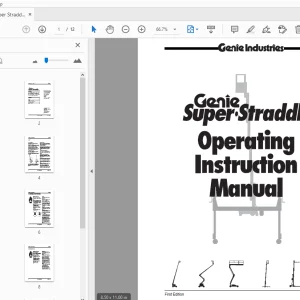 Genie Super Straddle Operation Manual 28433 - PDF DOWNLOAD
