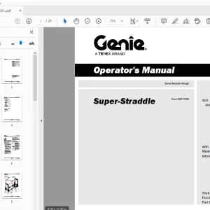 Genie Super-Straddle Operator's Manual 1298031 - PDF DOWNLOAD