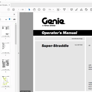 Genie Super-Straddle Operator's Manual 1298032 - PDF DOWNLOAD