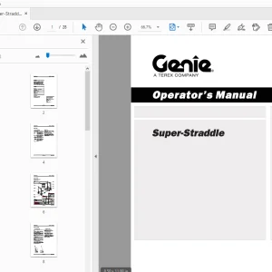 Genie Super-Straddle  Operator's Manual 133452 - PDF DOWNLOAD