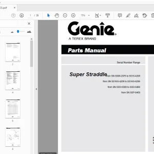 Genie Super Straddle Parts Manual 115403 - PDF DOWNLOAD