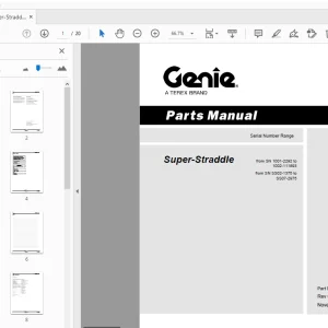 Genie Super-Straddle Parts Manual 33570 - PDF DOWNLOAD