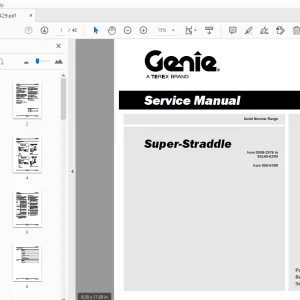 Genie Super-Straddle Service Manual 115429 - PDF DOWNLOAD