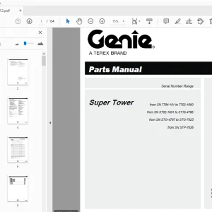 Genie Super Tower Parts Manual 115412 - PDF DOWNLOAD