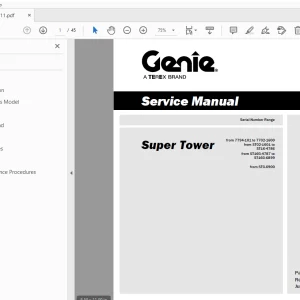 Genie Super Tower Service Manual 115411 - PDF DOWNLOAD