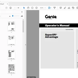 Genie Superlift Advantage Operator's Manual 1314199 - PDF DOWNLOAD