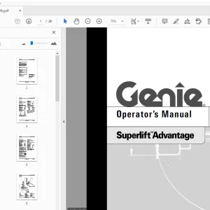 Genie Superlift Advantage Operator's Manual 33499 - PDF DOWNLOAD