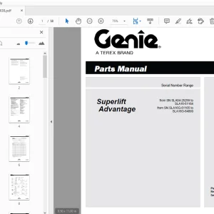 Genie Superlift Advantage Parts Manual 115408 - PDF DOWNLOAD