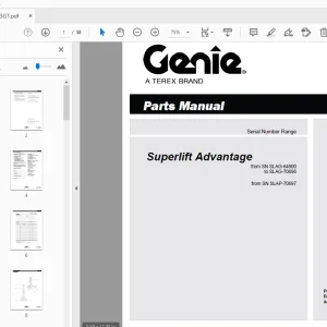 Genie Superlift Advantage Parts Manual 1287243GT - PDF DOWNLOAD