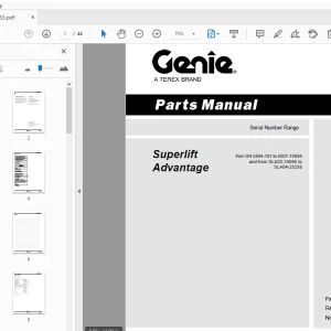 Genie Superlift Advantage Parts Manual  32283 - PDF DOWNLOAD
