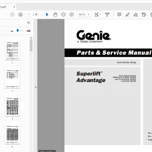 Genie Superlift Advantage Parts & Service Manual 32283 - PDF DOWNLOAD