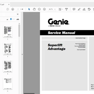 Genie Superlift Advantage Service Manual 115407 - PDF DOWNLOAD