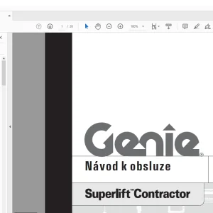 Genie Superlift Contractor Návod k obsluze - PDF DOWNLOAD (Czech)