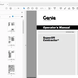 Genie Superlift Contractor Operator's Manual 1314196 - PDF DOWNLOAD