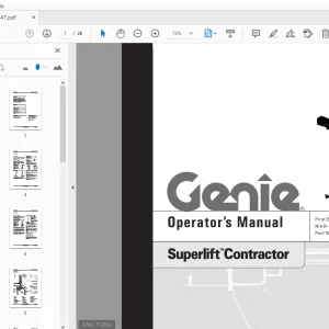 Genie Superlift Contractor Operator's Manual 33547 - PDF DOWNLOAD