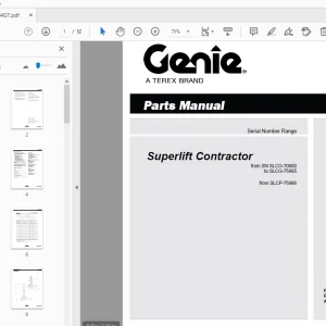 Genie Superlift Contractor Parts Manual 1287244GT - PDF DOWNLOAD