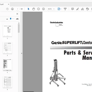 Genie Superlift Contractor Parts & Service Manual 33953 - PDF DOWNLOAD
