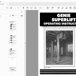 Genie Superlift Operating Instructions Manual 19477 - PDF DOWNLOAD
