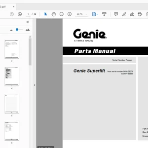 Genie Superlift Parts Manual 23550 - PDF DOWNLOAD