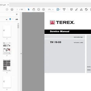 Terex TH 19-55 Service Manual 57.4400.9201 - PDF DOWNLOAD